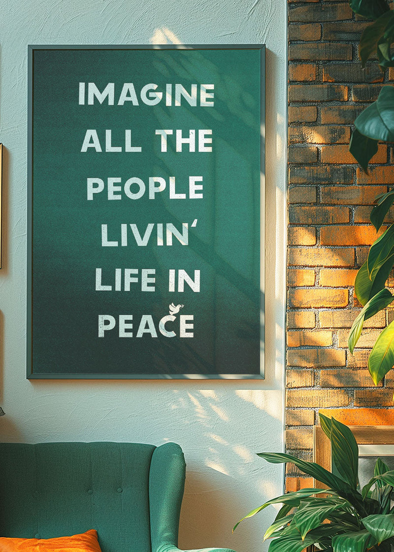 Imagine All The People John Lennon Lyrics Print