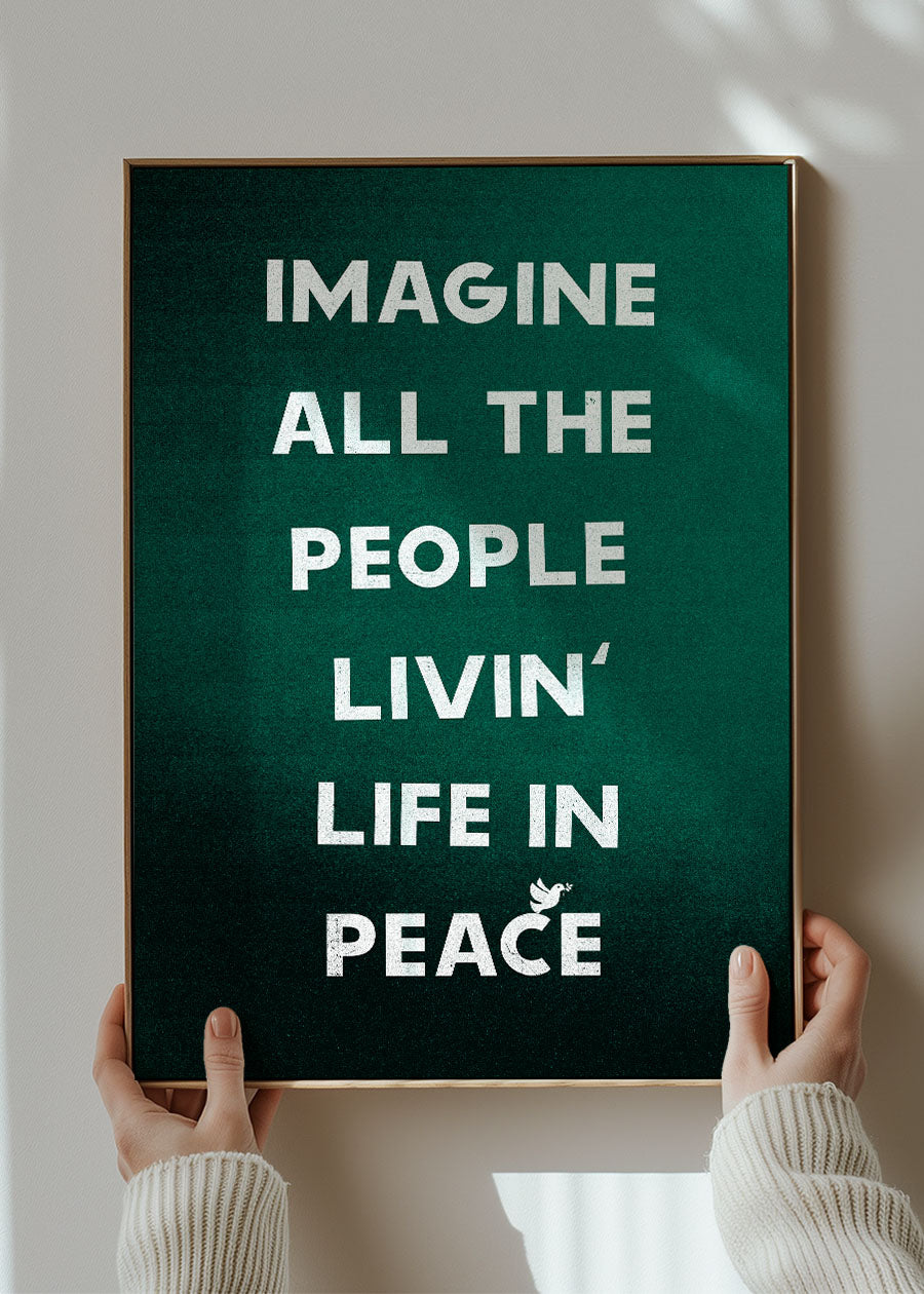 Imagine All The People John Lennon Lyrics Print