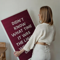 Didn't Know What Time It Was Starman Lyrics Print