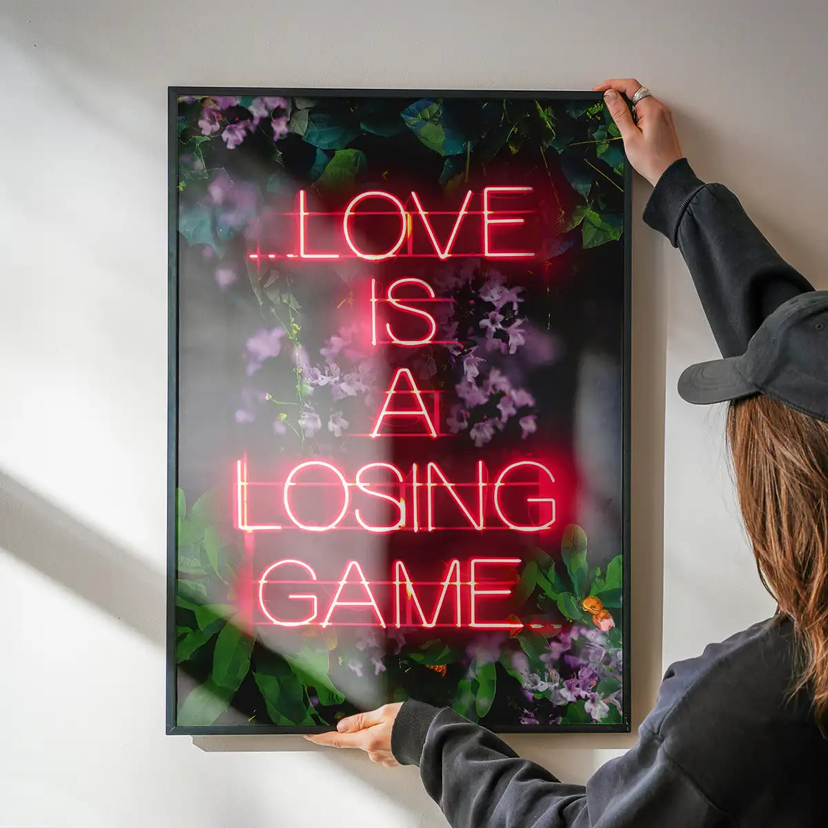 Love is a Losing Game Lyrics Neon Print