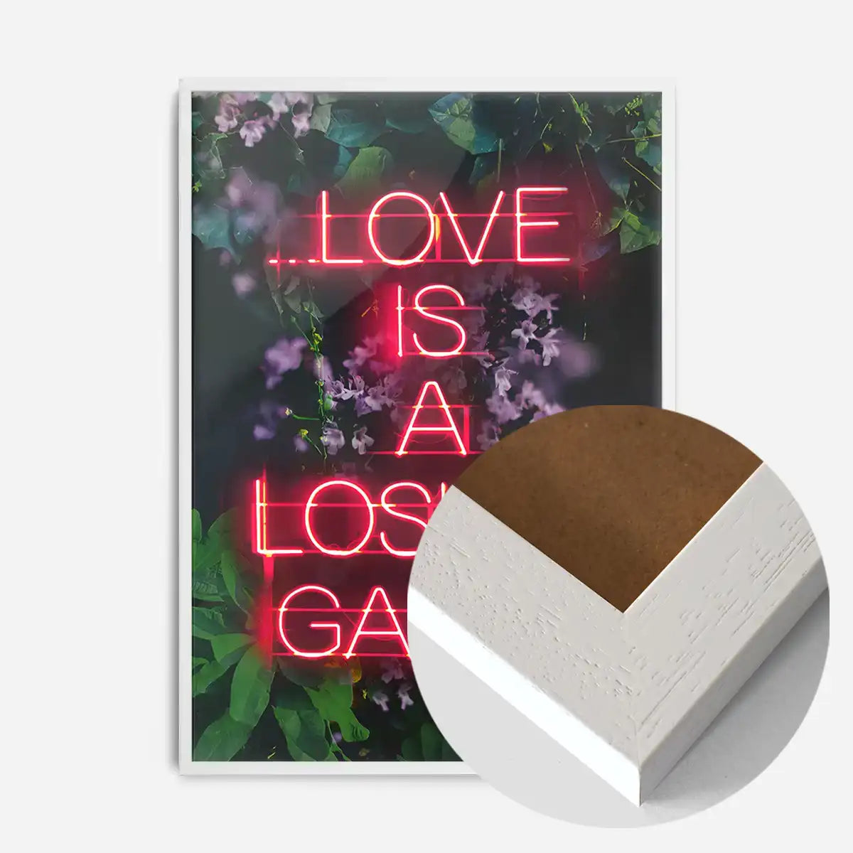 Love is a Losing Game Lyrics Neon Print