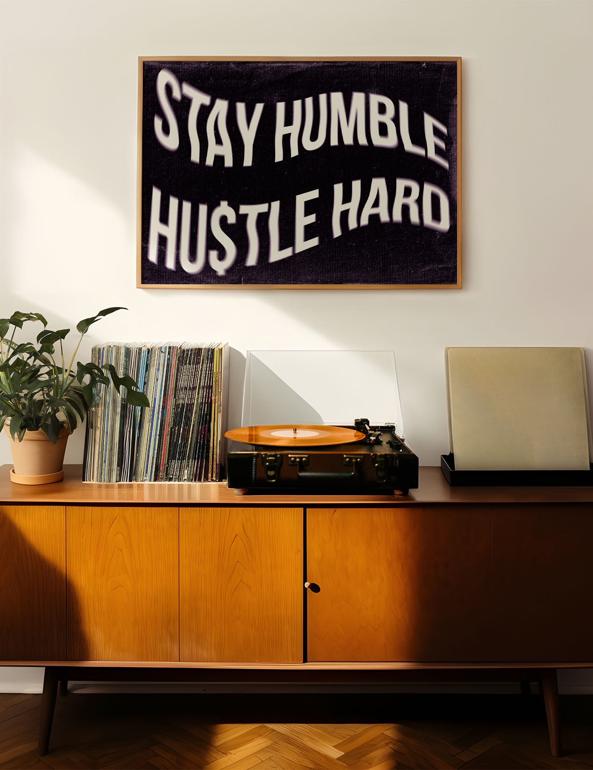 Stay Humble Hustle Hard Motivational Quote Print