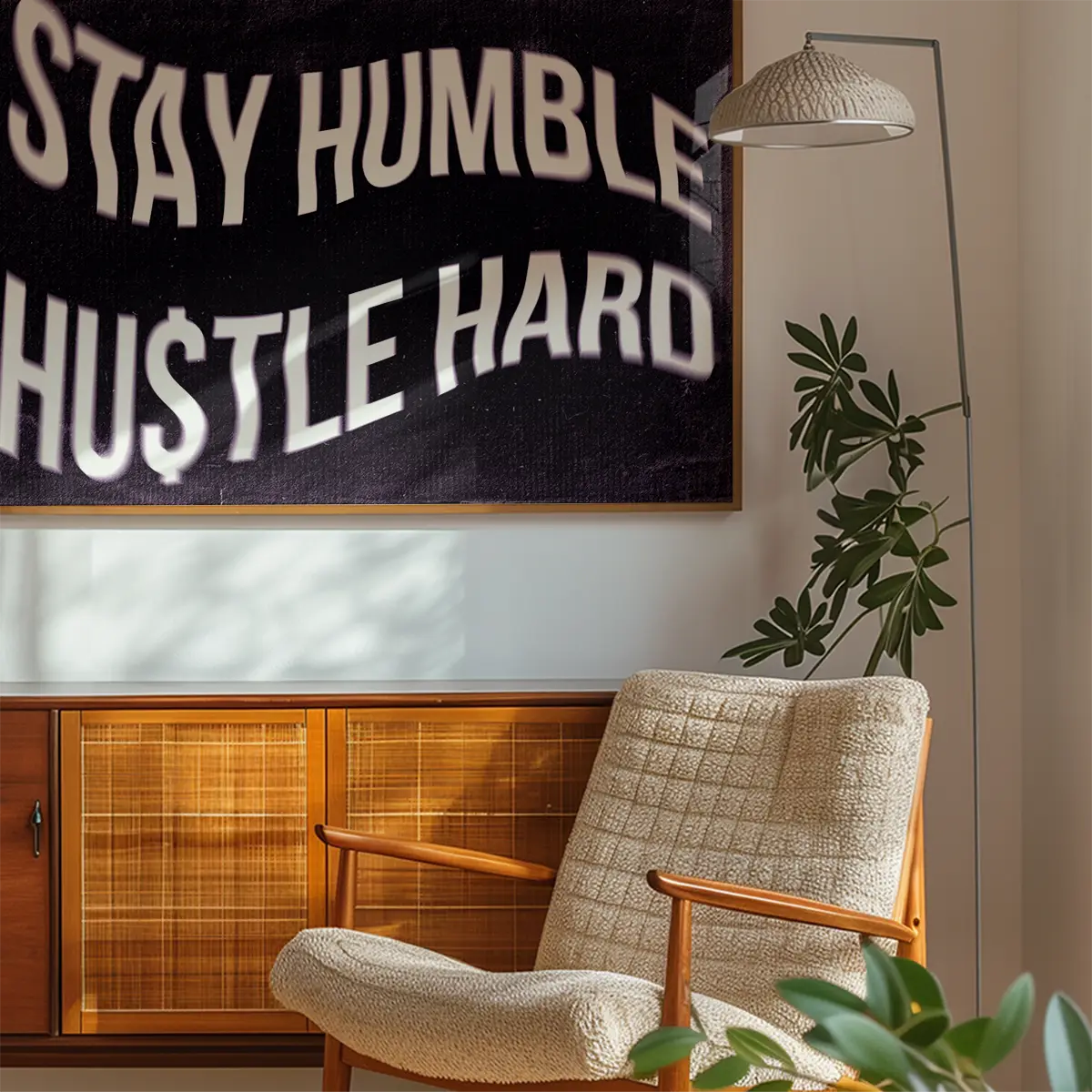 Stay Humble Hustle Hard Motivational Quote Print