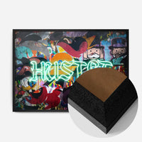 Hustle Neon Graffiti Street Art Print
