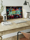 Hustle Neon Graffiti Street Art Print