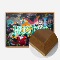 Hustle Neon Graffiti Street Art Print
