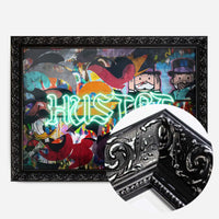 Hustle Neon Graffiti Street Art Print