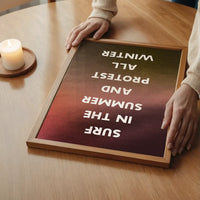 Surf In The Summer Protest All Winter Pearl Jam Live Lyrics Print