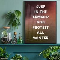 Surf In The Summer Protest All Winter Pearl Jam Live Lyrics Print