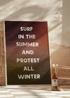 Surf In The Summer Protest All Winter Pearl Jam Live Lyrics Print