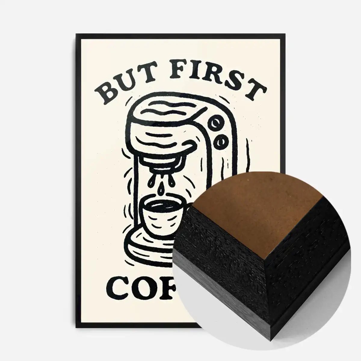 But First Coffee Quote Print
