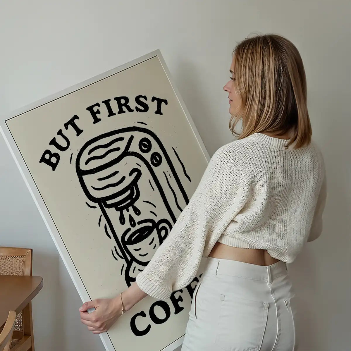 But First Coffee Quote Print