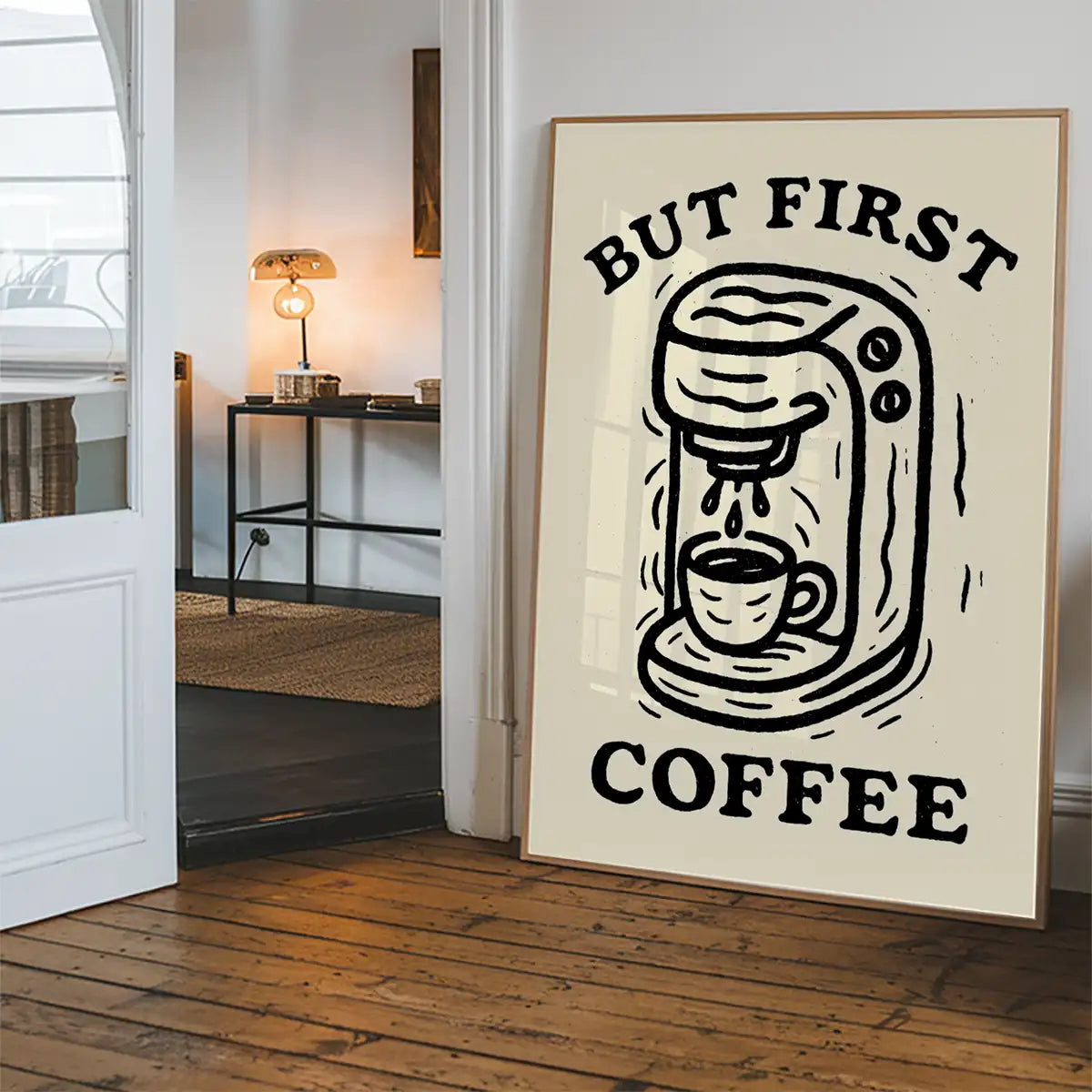 But First Coffee Quote Print