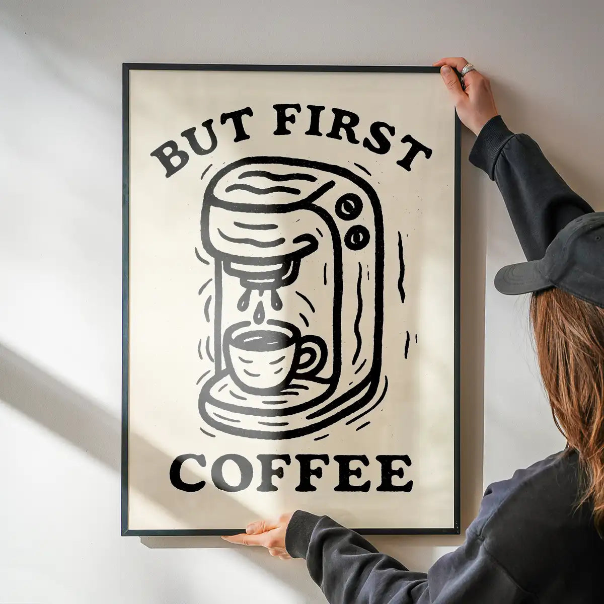 But First Coffee Quote Print