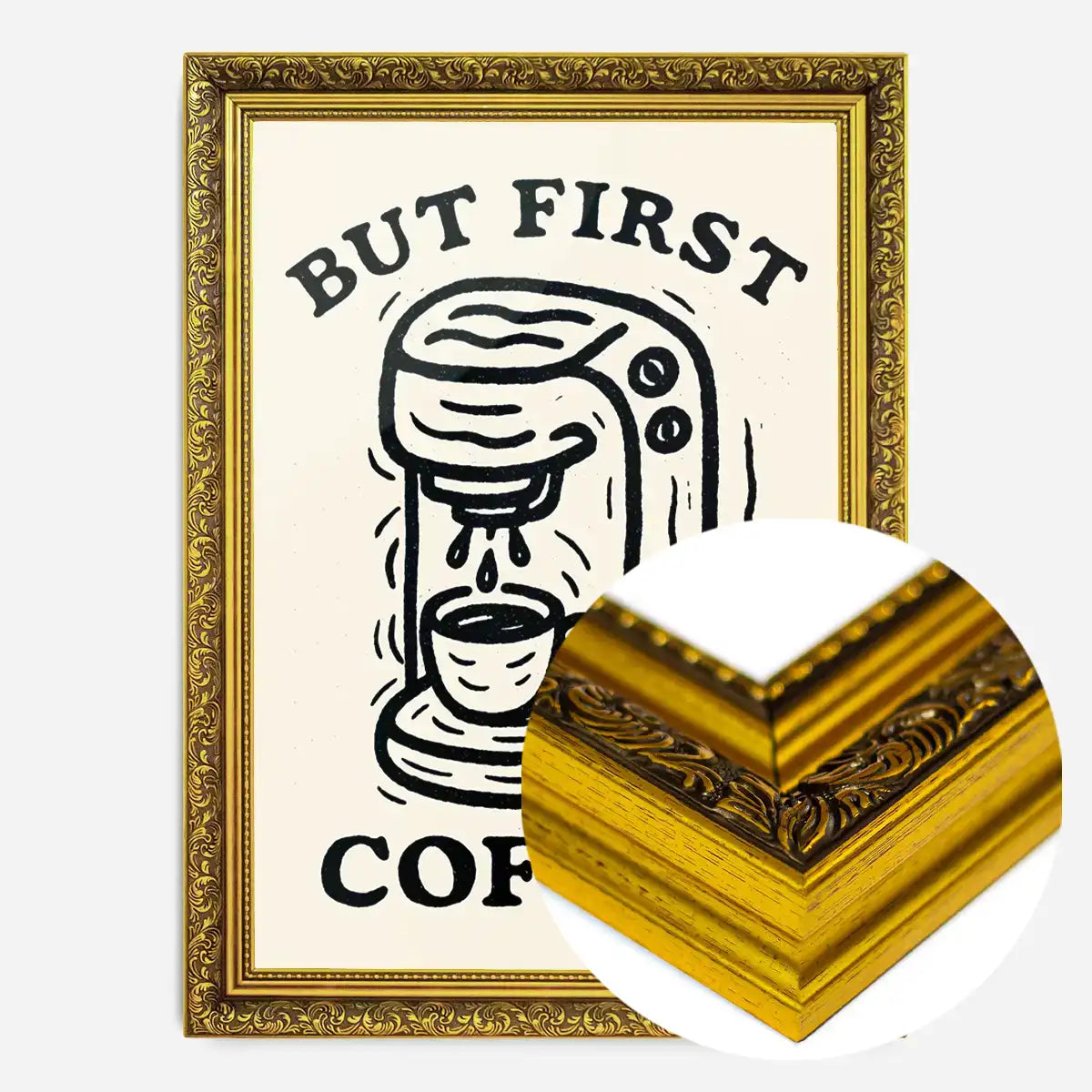 But First Coffee Quote Print