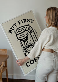 But First Coffee Quote Print