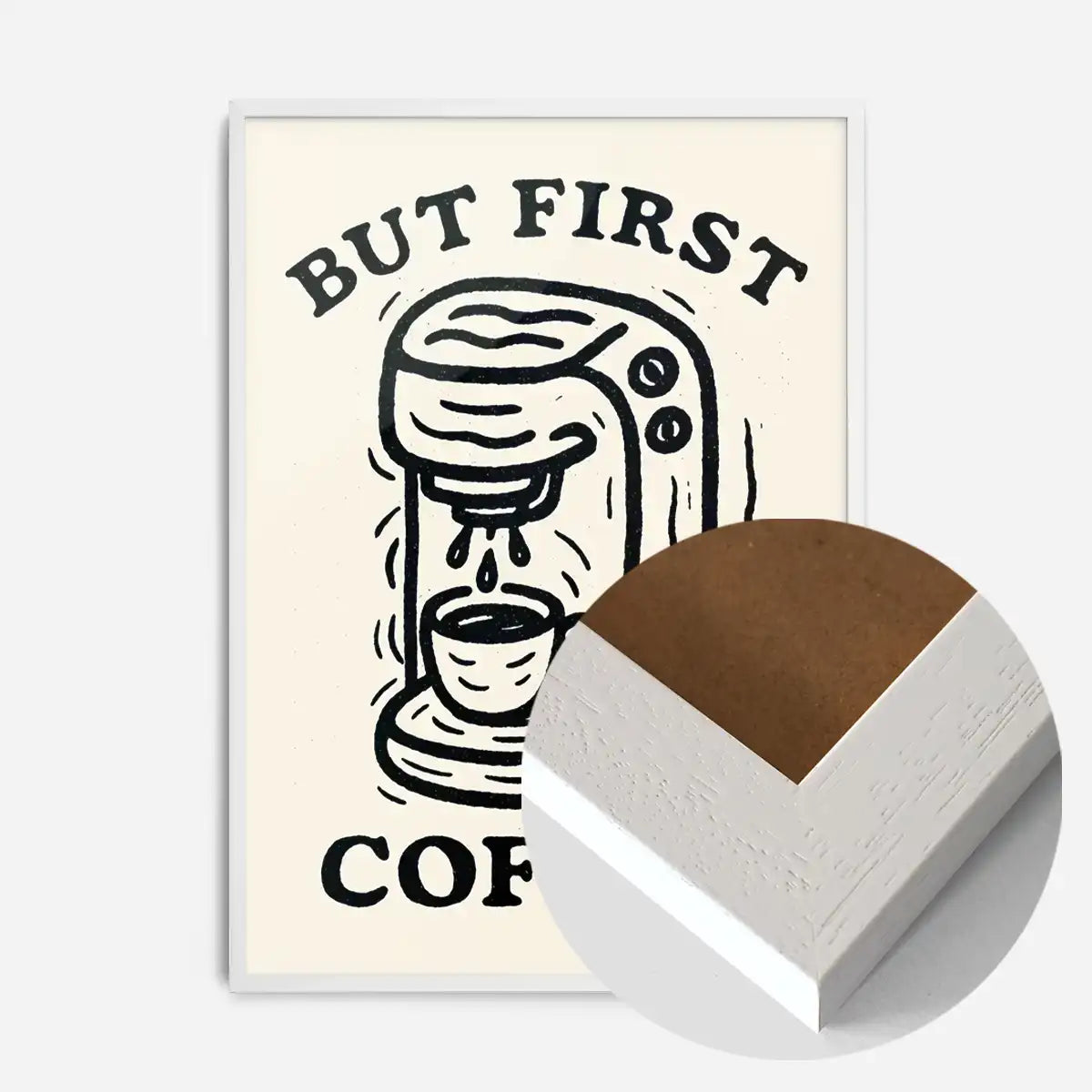 But First Coffee Quote Print