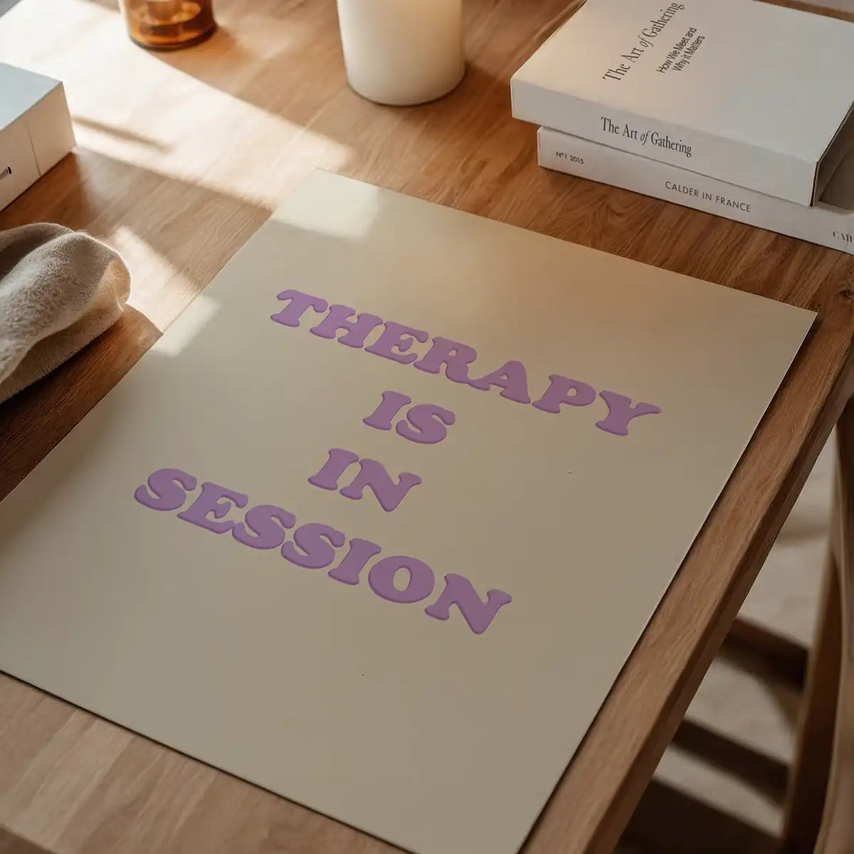 Therapy In Session Quote Print