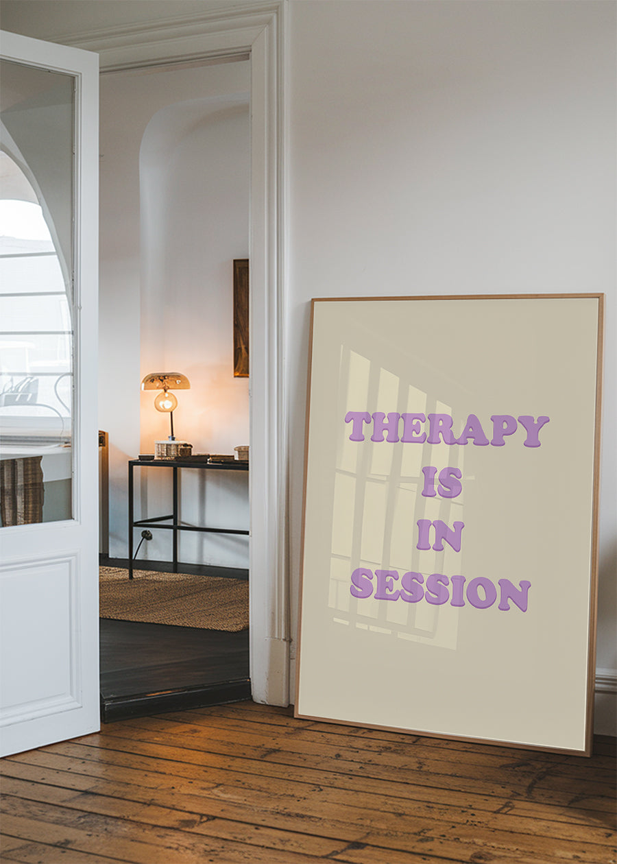 Therapy In Session Quote Print