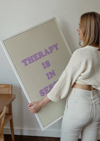 Therapy In Session Quote Print