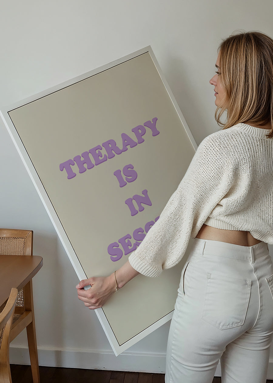 Therapy In Session Quote Print