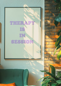 Therapy In Session Quote Print