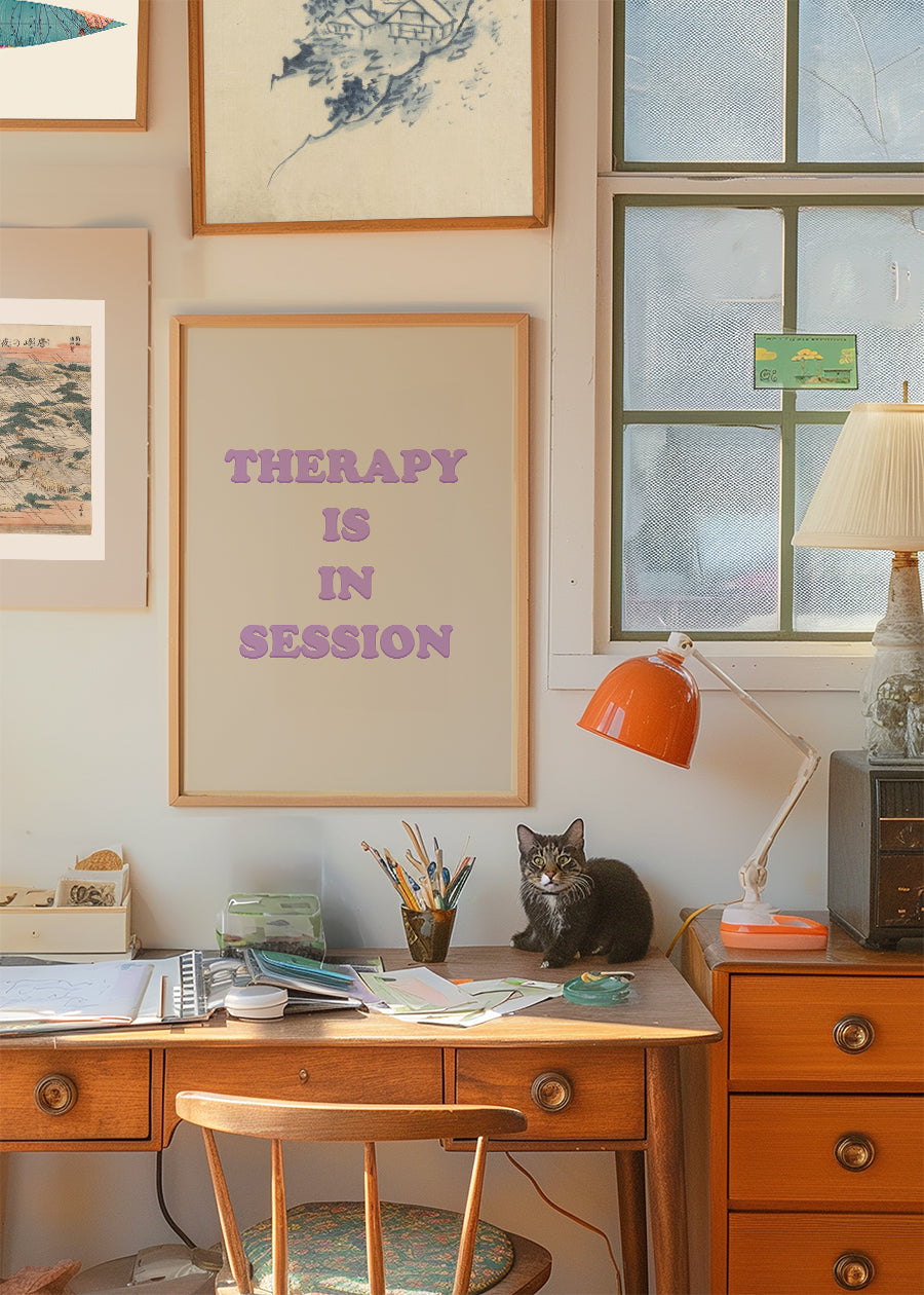 Therapy In Session Quote Print