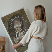 Running on Coffee Quote Print