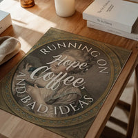 Running on Coffee Quote Print