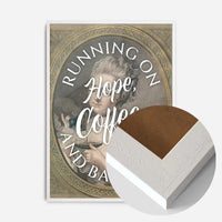 Running on Coffee Quote Print
