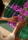 Nature Is Healing Neon Quote Print