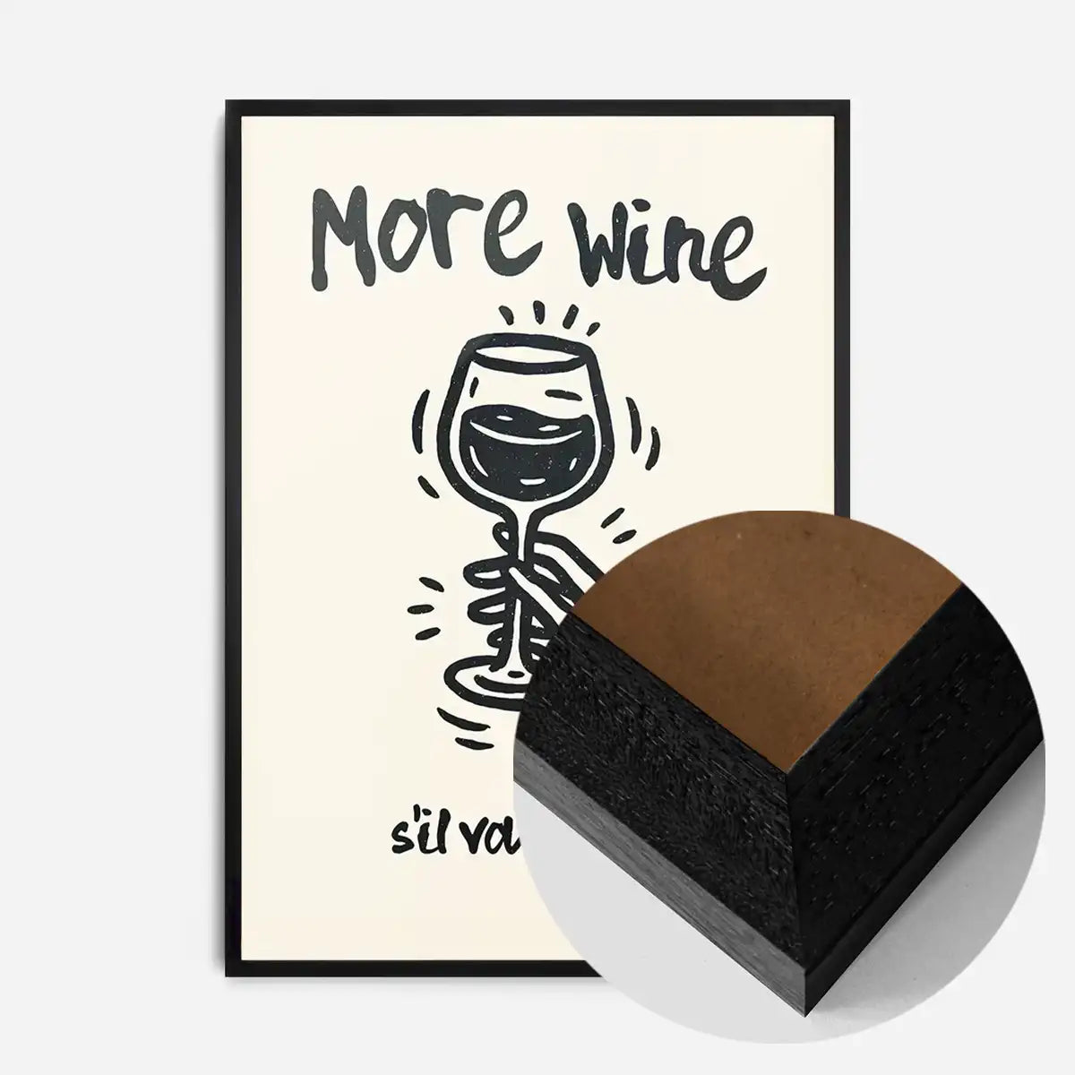 More Wine s'il vous plaît Quote Print