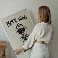 More Wine s'il vous plaît Quote Print