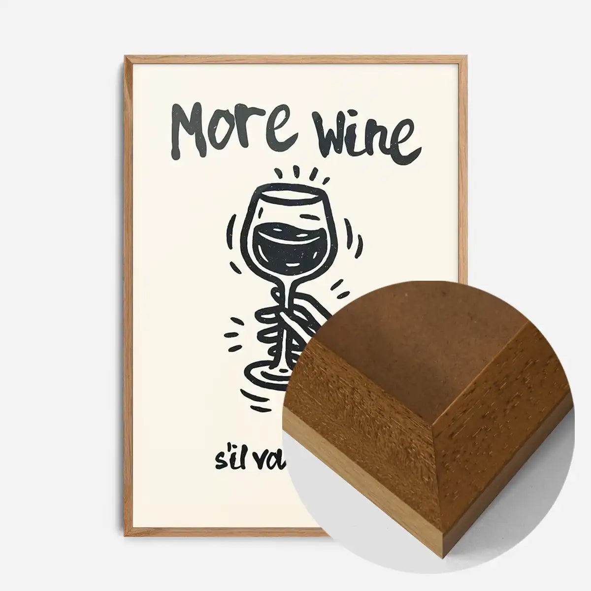 More Wine s'il vous plaît Quote Print
