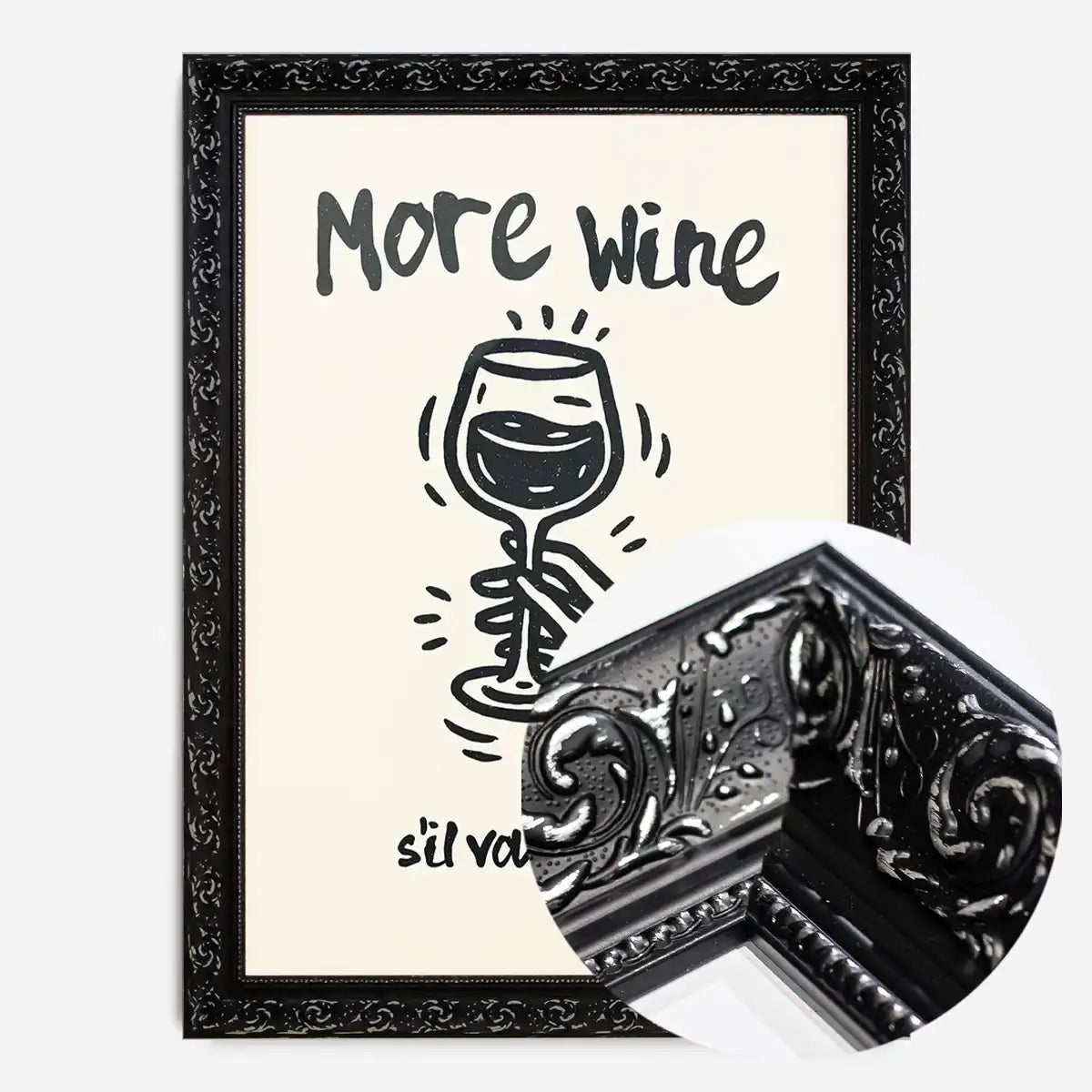 More Wine s'il vous plaît Quote Print