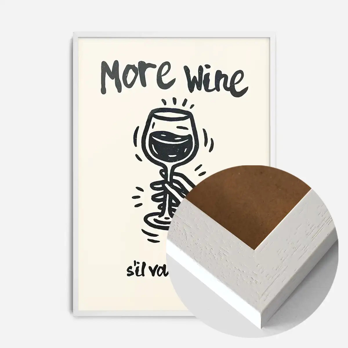 More Wine s'il vous plaît Quote Print