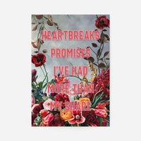 Heartbreak Promises Lyrics Quote Print