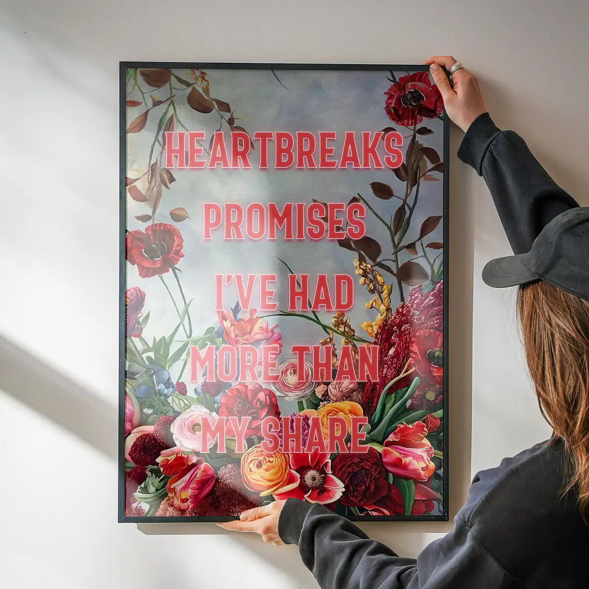 Heartbreak Promises Lyrics Quote Print