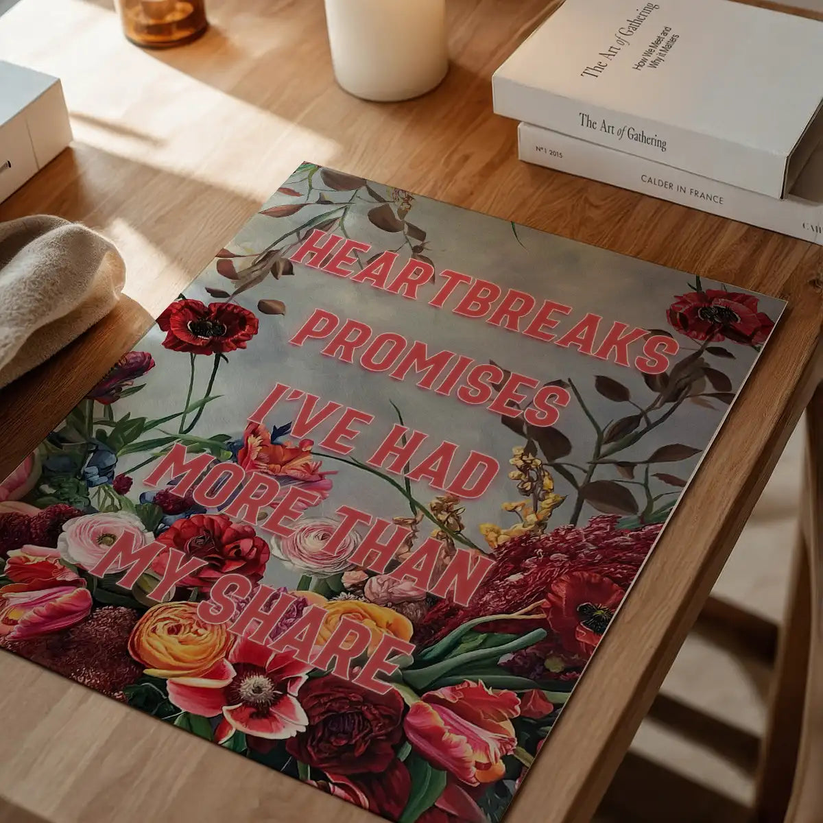 Heartbreak Promises Lyrics Quote Print