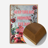 Heartbreak Promises Lyrics Quote Print