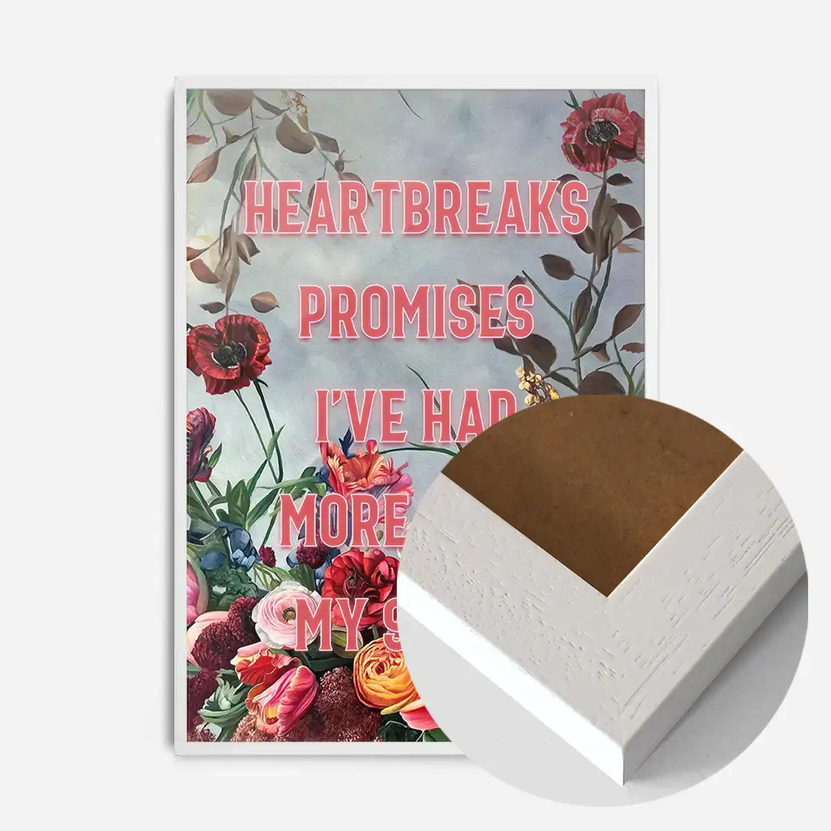 Heartbreak Promises Lyrics Quote Print