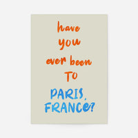 Paris France Quote Print