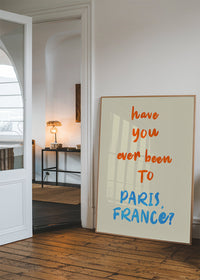 Paris France Quote Print