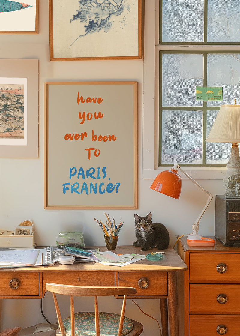 Paris France Quote Print
