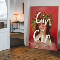 Cin Cin Quote Painting Print