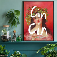 Cin Cin Quote Painting Print