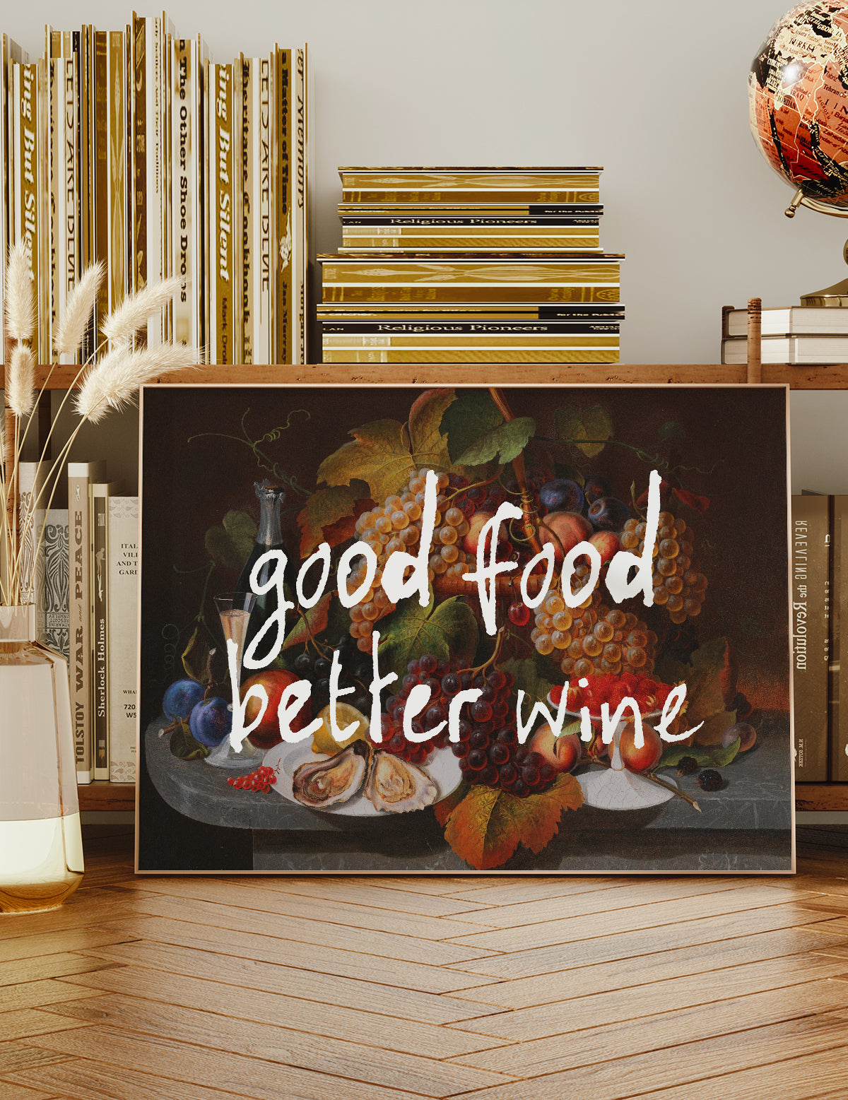 Good Food Better Wine Quote Print