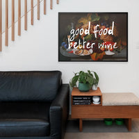 Good Food Better Wine Quote Print
