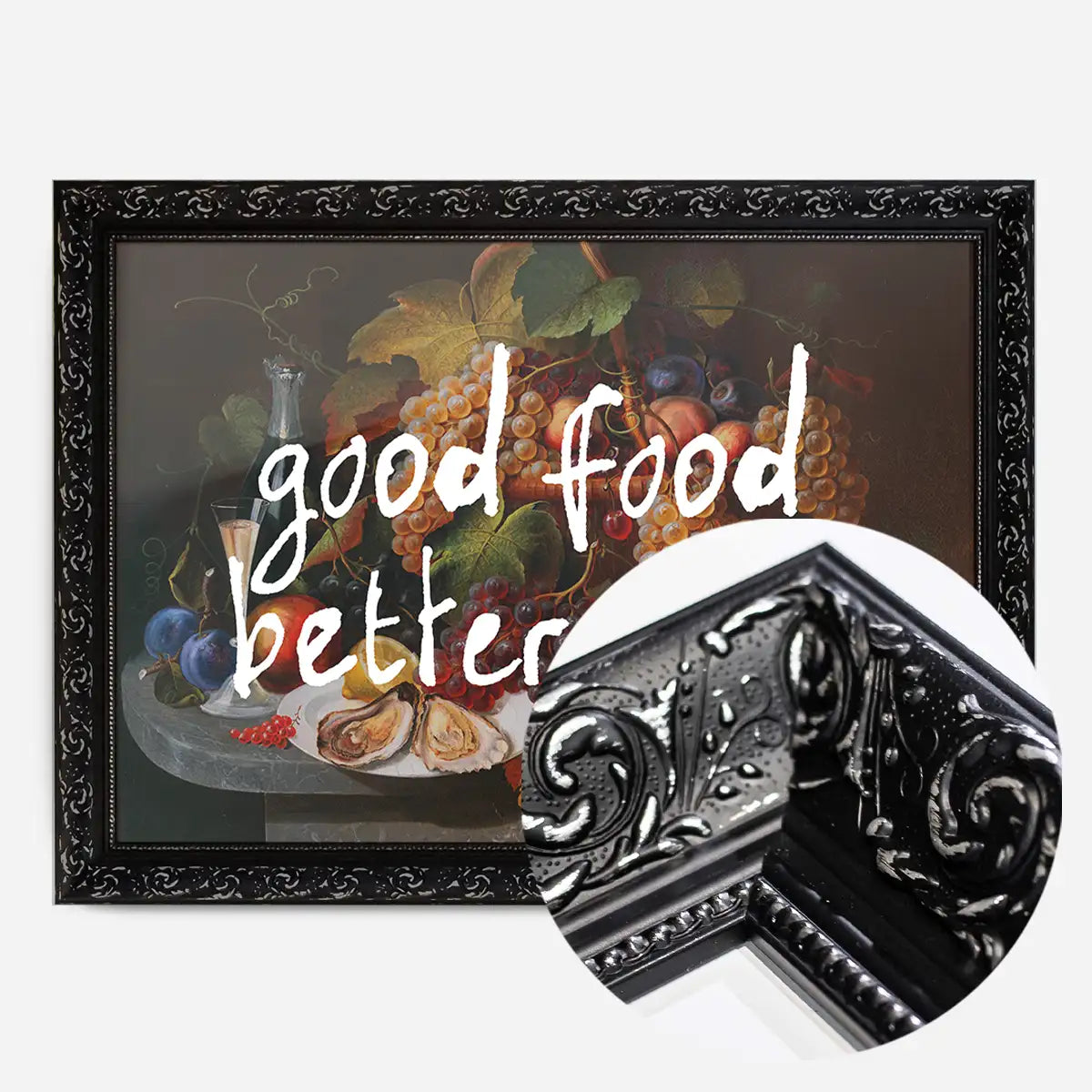 Good Food Better Wine Quote Print