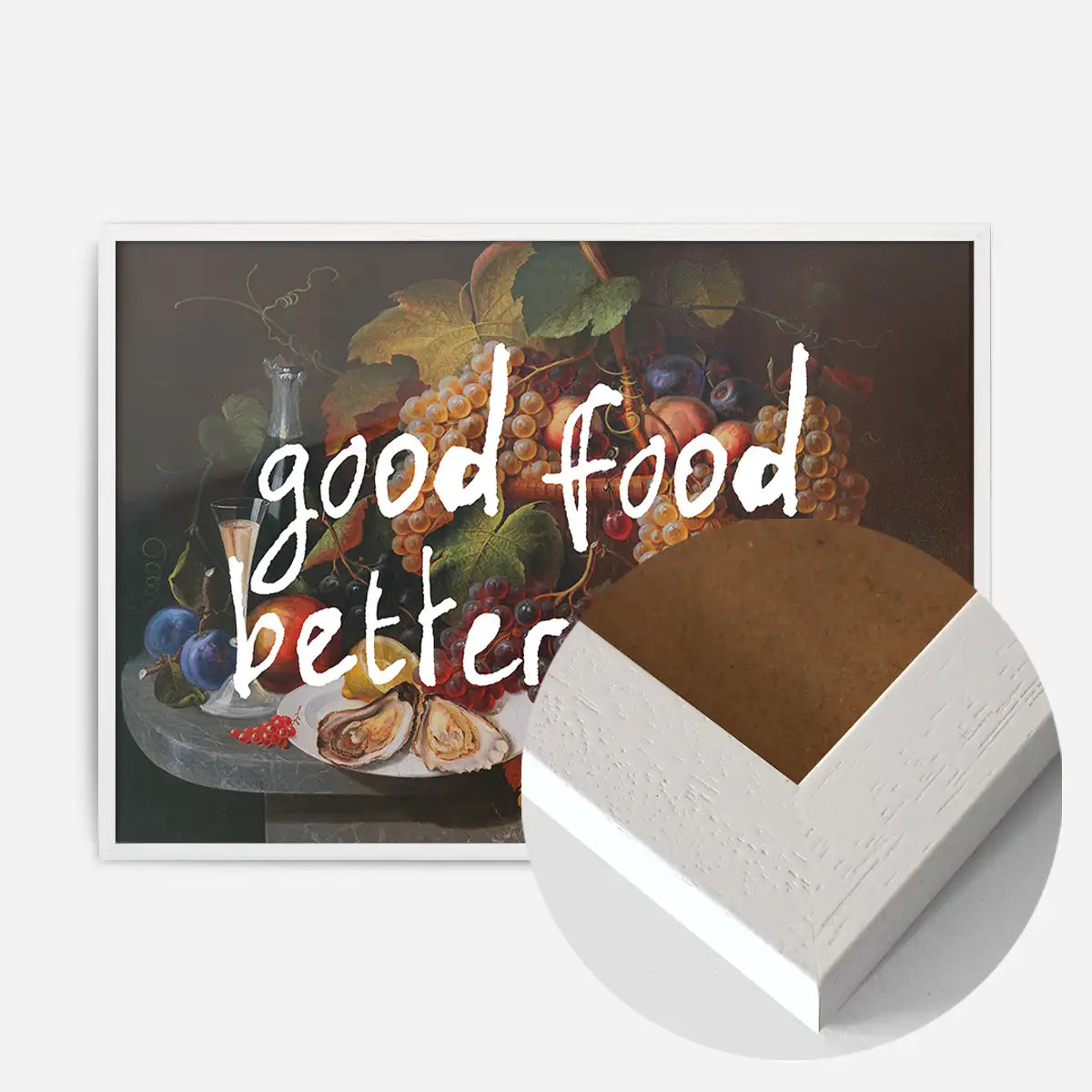 Good Food Better Wine Quote Print